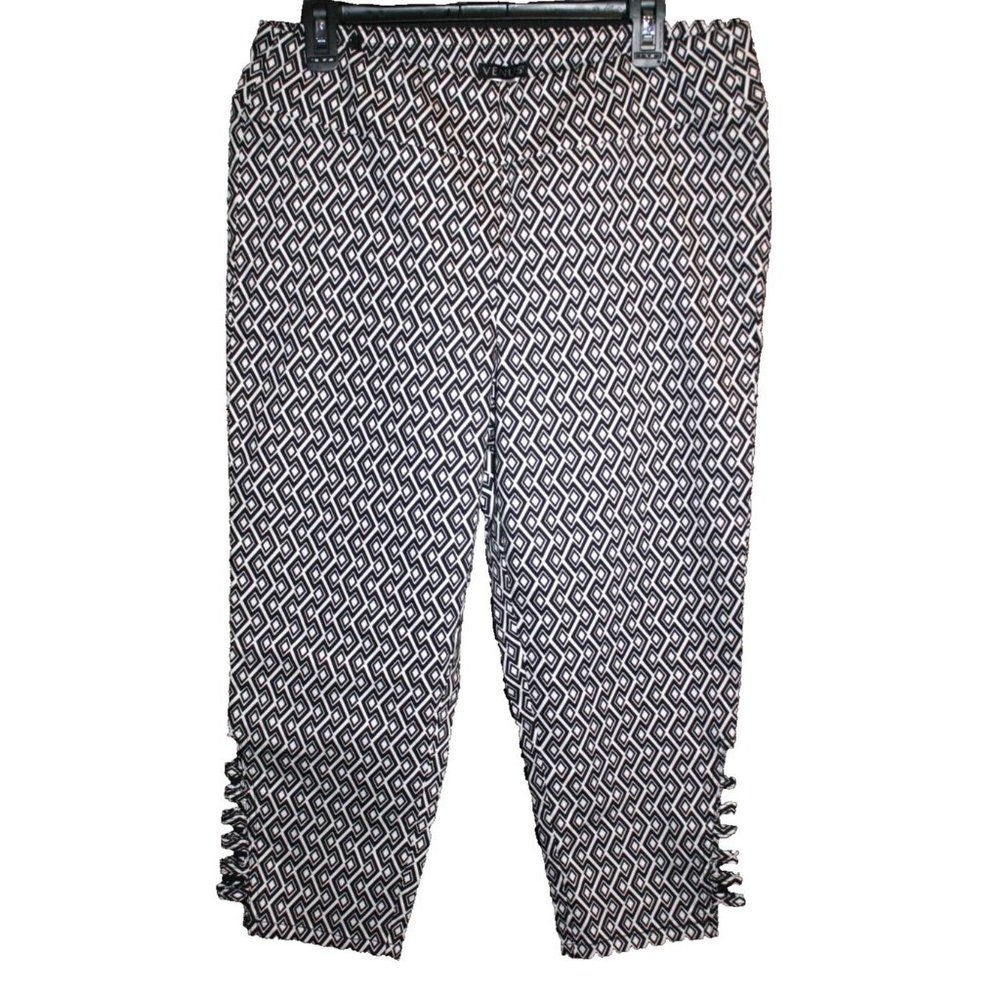 Woman’s Venus Size 12 Pants Black & White Elastic Waist 32x21